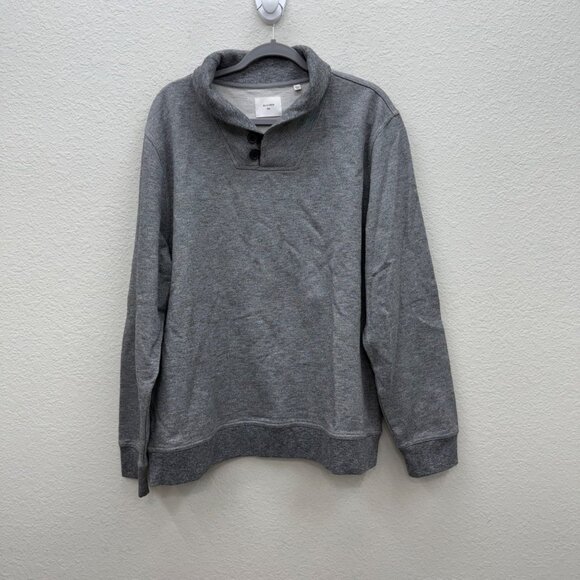 Billy Reid Other - Billy Reid Mouline Shawl Medium Grey French Terry Pullover Sweatshirt Mens XXL